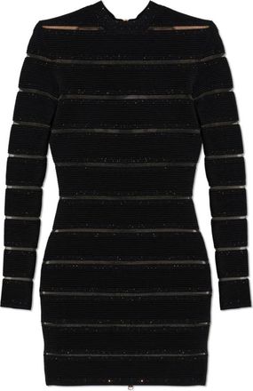 Balmain Jurk met glinsterende pailletten - Dames - Kleedjes - Zwart - XS - Pailletten - Kleedjes