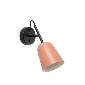 Netlighting Studio Single Spotlight Matt Black Pink in Pale Pink