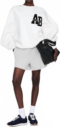 Anine Bing Kam Framed Monogram Short In Ivory And Black