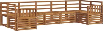vidaXL Conjunto De Sof&aacute;s De Exterior 7 Uds. Natural Vidaxl