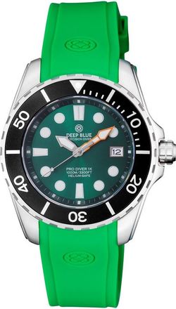 Deep Blue Pro Diver 1K All Purpose Diver Automatic Green Dial Mens Watch APSD1KGRNSTRP