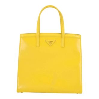 Prada Pre-owned Tote Bags, female, Yellow, Size: ONE SIZE Pre-owned Tote Bag