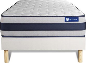 Actisom Actisom - Somier Blanco + Colch&oacute;n Con L&aacute;tex Y Espuma Viscoel&aacute;stica 90 X 190