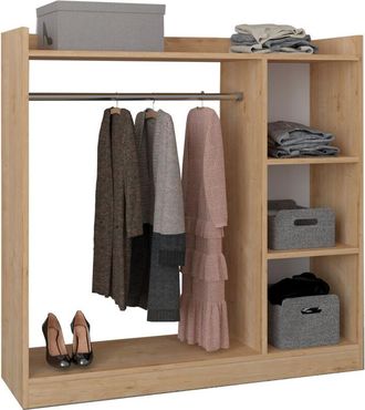 ebuy24 Vcm armario de madera gabinete abierto walk-in armario dimensiones aprox. al. 115 x an. 115 x t. 35 cm- Palosa m (roble de miel)