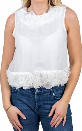 byTiMo Organza Frilly Top In Vintage White