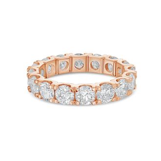 Diana M. Jewels 14kt rose gold 5.00 cts round lab grown diamond eternity band in U-prong setting