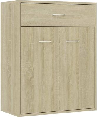 vidaXL Vidaxl - Aparador De Madera Contrachapada Color Roble Sonoma 60x30x75 Cm