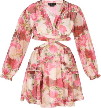 Faina Jurk Dames Roze Veelkleurig