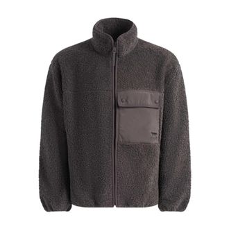 Maison Kitsun&eacute; Fleece Jacket - Heren - Fleece jassen - Grijs - L - Polyester - Fitness