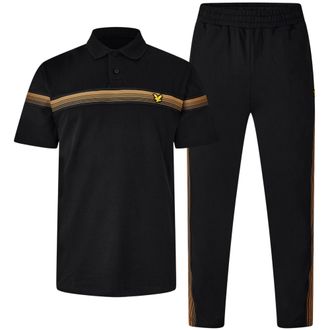 Lyle & Scott Heren Trainingspak Set (Verpakking van 2) (Jet Black)