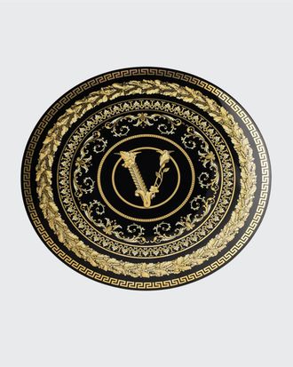 Versace Virtus Gala Black Bread & Butter Plate