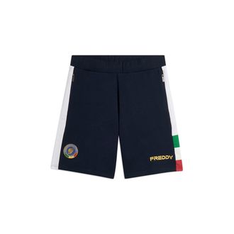 Freddy Pantaloni Corti Uomo Italia FGI in French Terry Bicolore