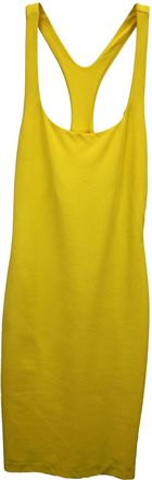 Dsquared2 Tank Bodycon Dress in Yellow Viscose