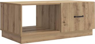 vidaXL Mesa De Caf&eacute; Roble Artisan 90 X 50 X 37 Cm Madera De Ingenier&iacute;a Vidaxl