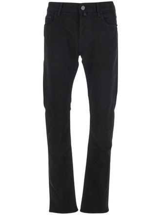 Jacob Cohen Minimalist Design Slim Fit Jeans with Logo Patch