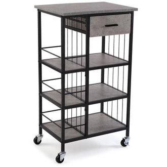 VERSA Carrello da cucina Versa Versatile Style, misure (H x L x L) 89,5 x 37 x 50 cm, legno MDF grigio