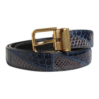 Dolce & Gabbana Belts, male, Multicolor, Size: ONE SIZE Leather Metal Buckle Belt