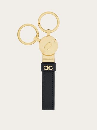 Ferragamo Uomo Portachiavi Gancini Nero