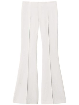 Twin-Set pressed-crease flared trousers - women - Polyester - 42 - Neutrals
