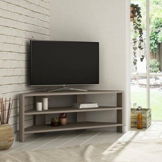 Dmora Mueble De Televisi&oacute;n Sadalmelik, Aparador De Sal&oacute;n, Mueble Bajo Para Tv, Base De Pared Equipada, 110x36 H45 Cm, Blanco - Dmora
