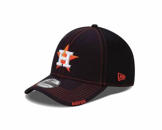 New Era Mens Mlb Neo Houston Astros 39Thirty Stretch Fit Cap In Black