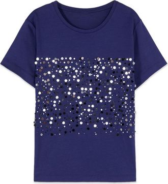 Oltre Dames, Tops, Blauw, Maat: S Katoen