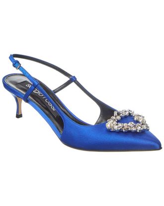 Sergio Rossi Godiva Precious Satin Slingback Pump