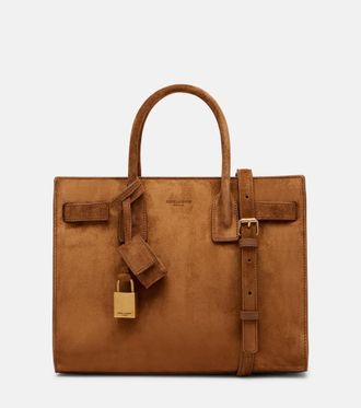 Saint Laurent Sac De Jour Mini suede top-handle bag