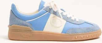 Valentino Garavani Upvillage Trainer In Crust Leather With Nappa Calfskin Leather Band Wo