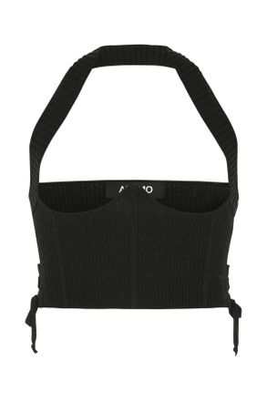 ADĀMO Andrea Adamo Black Stretch Viscose Blend Bodice