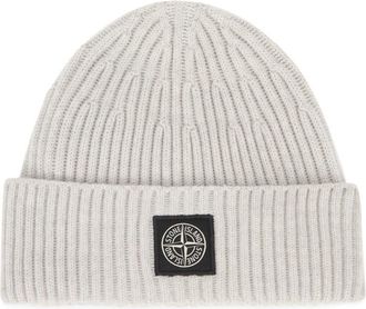 Stone Island Grey Knitted Beanie Cap