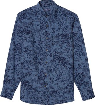 Robert Talbott Morgan Floral Print Brushed Shirt