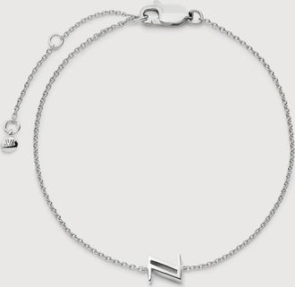 Monica Vinader Sterling Silver Initial Z Chain Bracelet