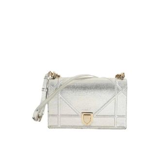 Dior Pre-owned Sac Diorama - Dames - Pre-owned - Grijs - Maat: ONE Size Leer