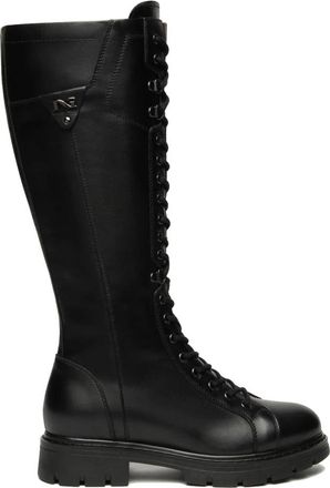Nero Giardini Zwarte Ofena Stijlvolle Oven - Dames - Veterlaarzen - Zwart - 36 EU - Schoenen