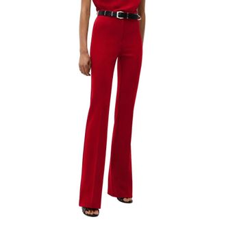 Pinko Pinko, Broeken, Dames, Rood, XS, Polyester, Hulka 100054 A3Nv-R59 Wijde Broek