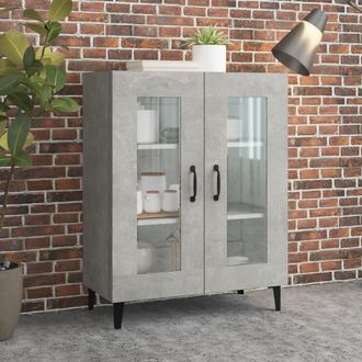 vidaXL Credenza Grigio Cemento 69,5x34x90 Cm In Legno Multistrato - Vidaxl