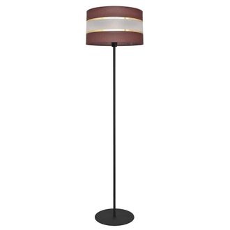 Netlighting Helen Floor Lamp With Shade Brown Gold Black 35cm