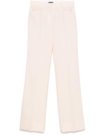 Tom Ford pressed-crease trousers - women - Wool/Silk/Cupro - 40 - Pink