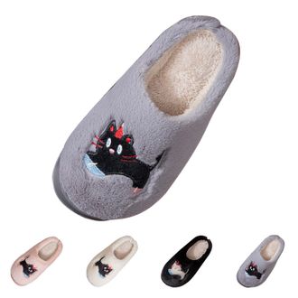Generic Ladies Fluffy Animal Slippers Cat Slippers Women Lovely Cartoon Slipper Fuzzy Memory Foam Slipper Winter Warm Sliders Plush House Shoes Fluffy House S
