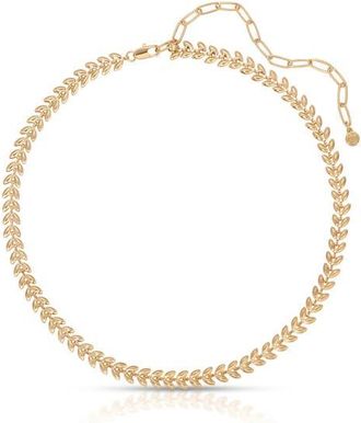 Ettika Chevron Chain Necklace in Gold at Nordstrom