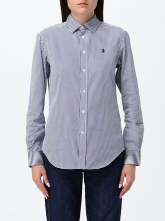 Polo Ralph Lauren Camicia slim fit in cotone a righe con logo ricamato