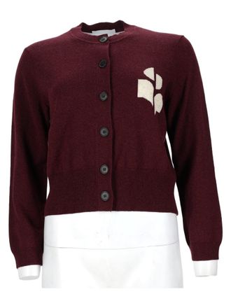 Isabel Marant Button-Up Ribbed Cotton-Wool Sweatshirt