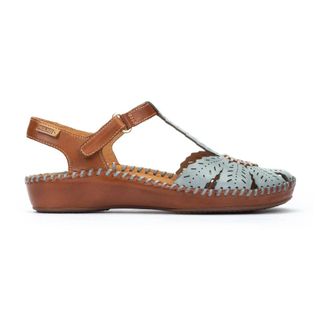 Pikolinos Blauwe damessandaal - Vallarta stijl - Dames - Sandalen - Veelkleurig - 41 EU - Leer - Schoenen