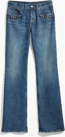 Gucci Stretch Cotton Denim With Horsebit, Blue