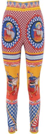 Chlo&eacute; Wijde katoenen broek met zakken - Dames - Leggings - Veelkleurig - M - Katoen - Broeken