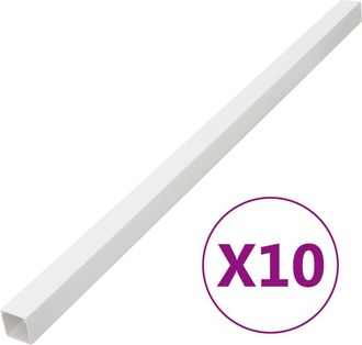 vidaXL Canaletas Para Cables Pvc 100x60 Mm 10 M Vidaxl