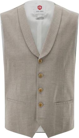 Club of Gents Paddy-N Vest in Zwart - Heren - Gillet - Beige - S - Wol - Kostuums