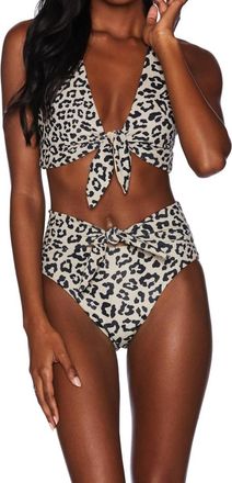 Beach Riot Dallas Top In Taupe Core Leopard