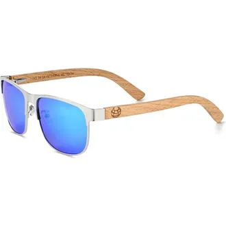 Earth Wood Troon Polarized Sunglasses in Bamboo/blue at Nordstrom